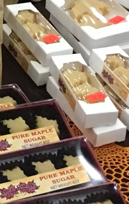 containers of maple sugar candy